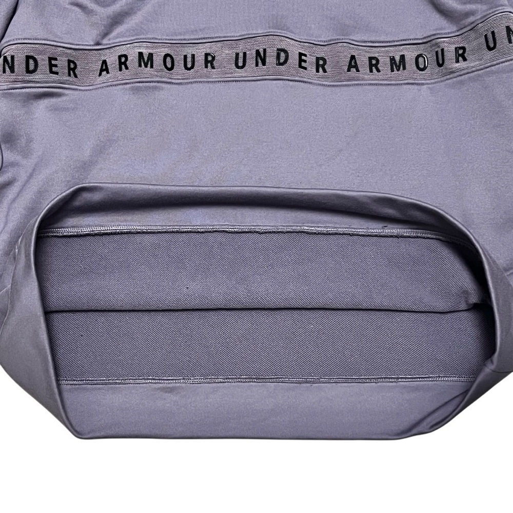 Under Armour Women Terry Crop Long Sleeve Hoodie L Purple Gray Casual Athleisure - Picture 7 of 11